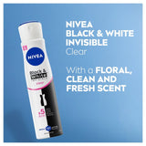 Nivea Black & White Anti-Perspirant Spray 250ml, imported from the UK