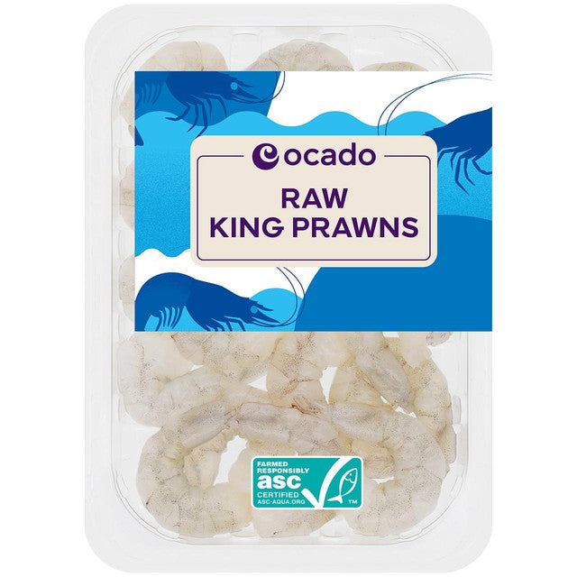 Ocado Raw King Prawns peeled ready to cook 165g, imported from the UK