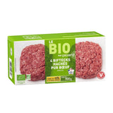 Picard organic all-beef hamburgers 4 per pack, imported from the UK