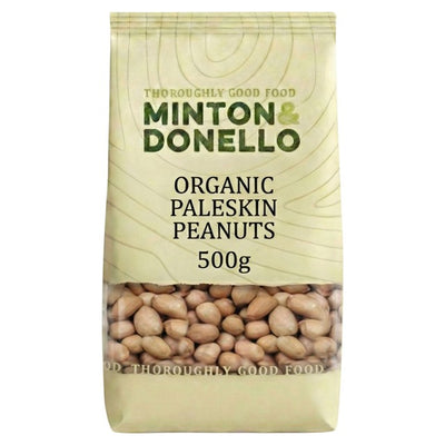 Minton & Donello Organic Peanuts Paleskin Nuts 500g