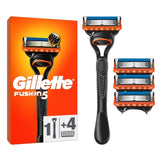 Gillette Fusion 5 manual razor starter pack with 4 blades, UK version