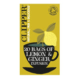 Clipper lemon and ginger herbal tea infusion 20 count - British product