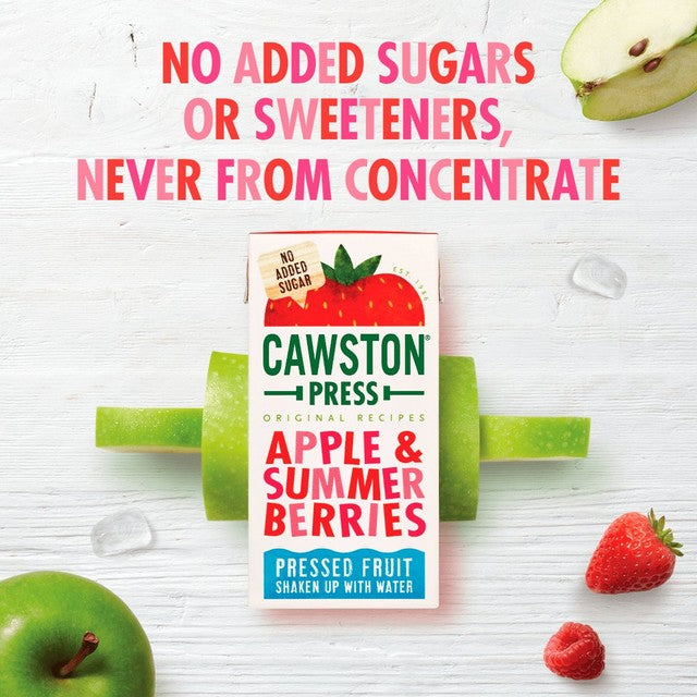 Cawston Press apple summer berries juice drink 18 x 200ml - British product