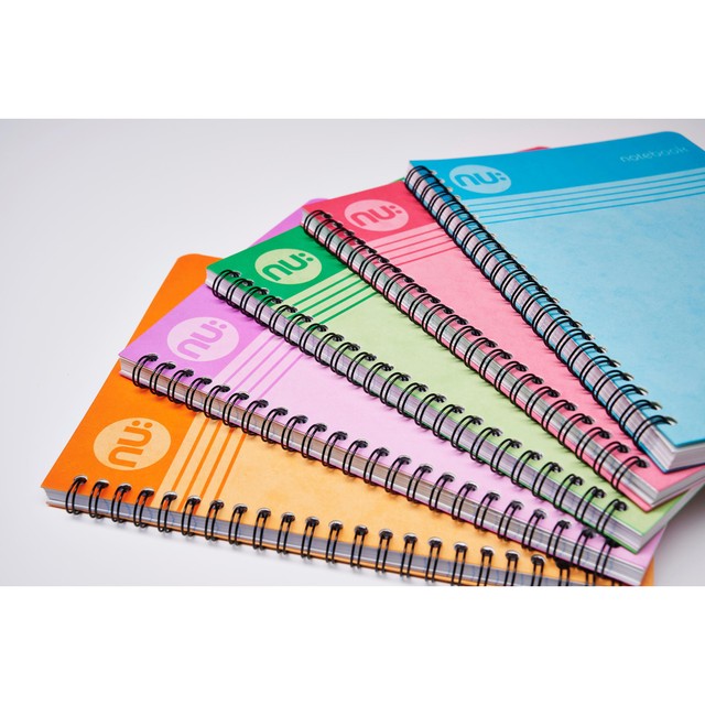 Nuco A5 Orange Wiro Notebook 110 pages, imported from the UK