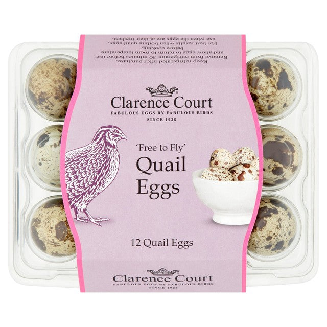 Clarence Court Free to Fly Quail Eggs 12 pack - British product