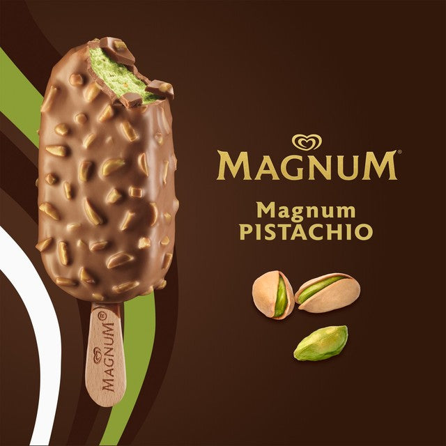 Magnum pistachio ice cream sticks 3 x 100ml, imported from the UK