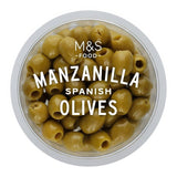M&S Spanish Pitted Mild Manzanilla olives 157g, imported from the UK