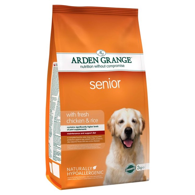 Arden Grange senior chicken & rice dry dog food 2kg - British product