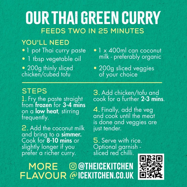 Ice Kitchen Thai Green Curry Paste 2 x 77g, UK version