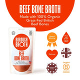 Borough Broth Beef Bone Broth Grass-Fed Organic 324g - British product