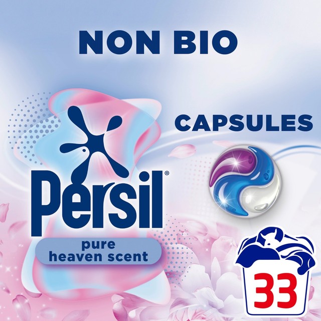 Persil Pure Heaven Non Bio Washing Capsules 33 Washes, imported from the UK