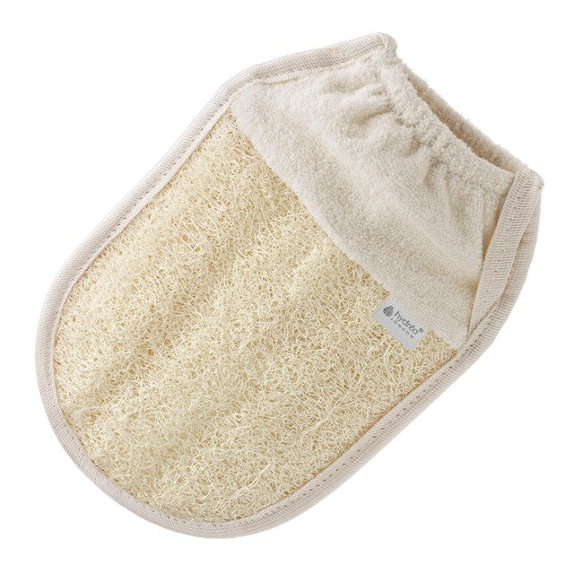 Hydrea London organic Egyptian loofah dual sided glove, UK version