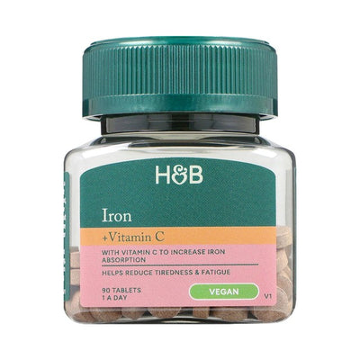 Holland & Barrett Iron & Vitamin C 14mg Supplement Tablets 90 Tablets