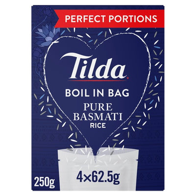 Tilda Boil in the Bag Pure Basmati Rice 4 x 62.5g