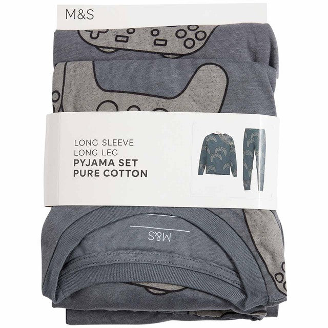M&S Gaming Pyjamas Grey 6-7 Years, imported from the UK