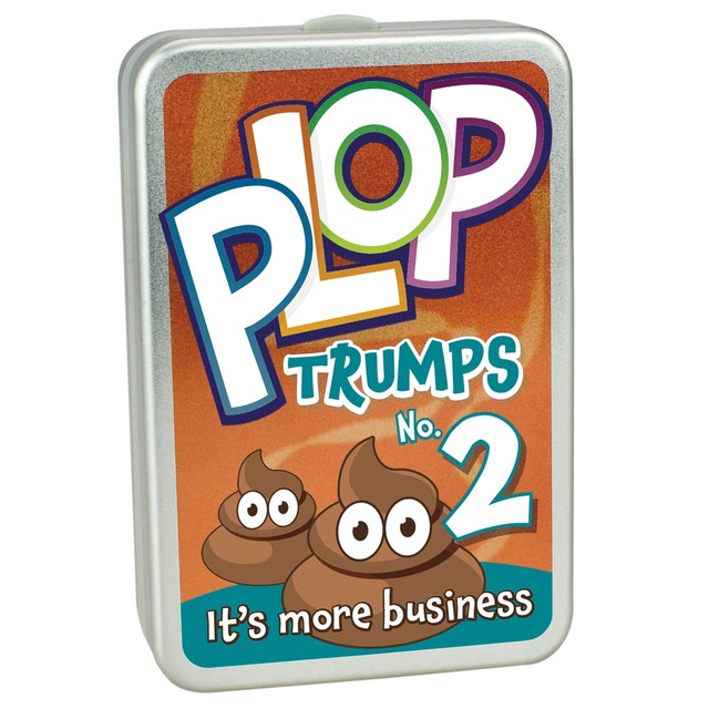 Cheatwell Games Plop Trumps 2 card game, imported from the UK
