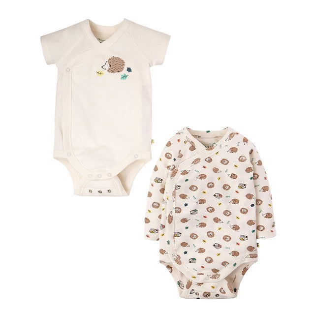 Frugi baby bodysuits Hedgehog Huddle/Soft White 12-18 months - British product