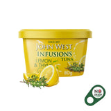 John West lemon & thyme tuna infusions canned tuna 80g, UK version