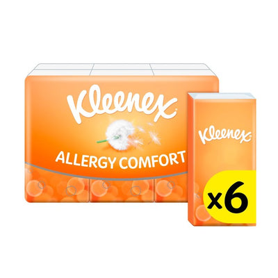 Kleenex Allergy Comfort Lommetørkepapir 6-pakning