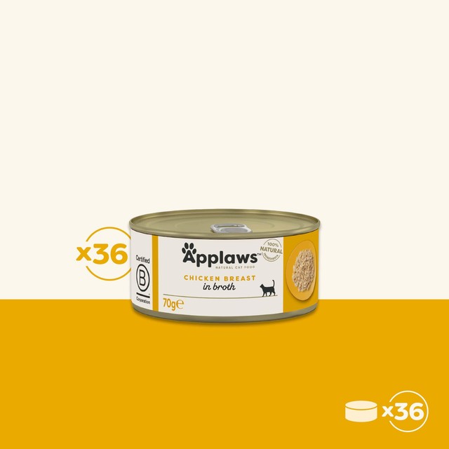 Applaws chicken breast cat food 36 x 70g tins - British product