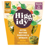 Higgidy mature cheddar and spinach muffins 130g, UK version