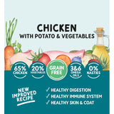 Naturo Grain Free Chicken with Potato & Vegetables wet dog food 400g, imported from the UK