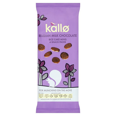 Kallo Belgian Milk Chocolate Mini Rice Cakes Snack Multipack 84g