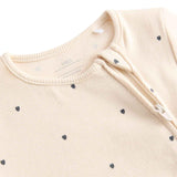 M&S Heart Sleepsuit Pewter 12-18 months, imported from the UK