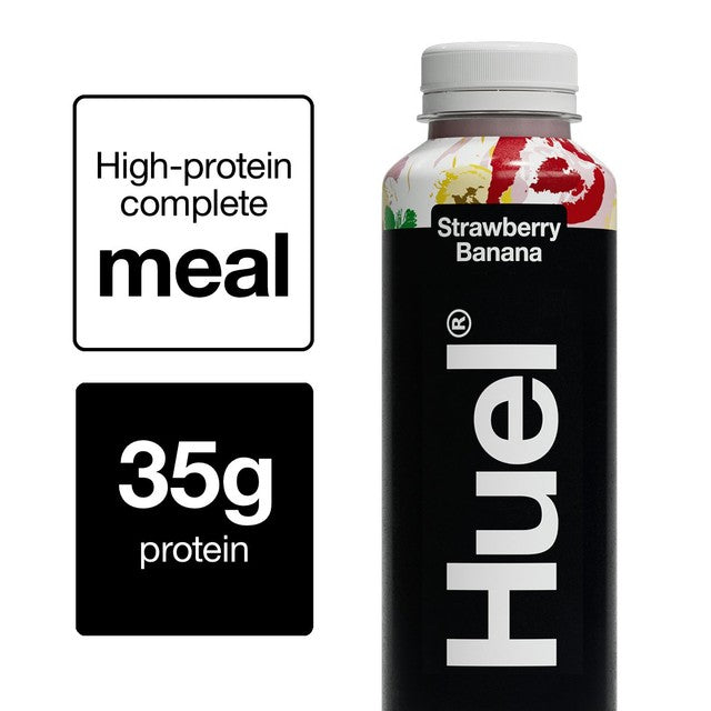 Huel Black Edition Strawberry & Banana meal replacement drink 500ml, UK version
