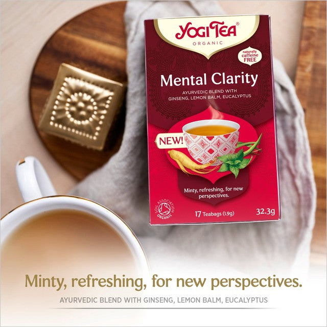Yogi Tea Mental Clarity herbal tea blend (British brand)