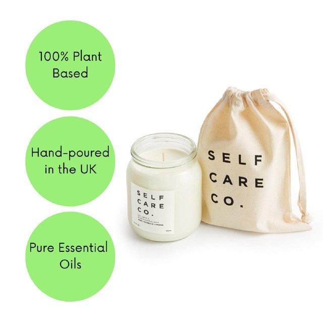 Self Care Co. rose and bergamot aromatherapy candle (British brand)