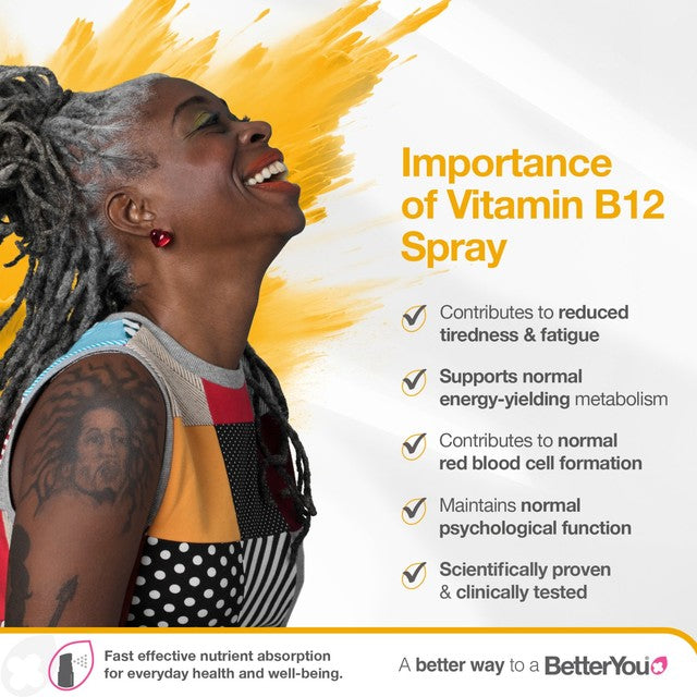 Better You Boost B12 Oral Spray Apricot Flavour 25ml - British product