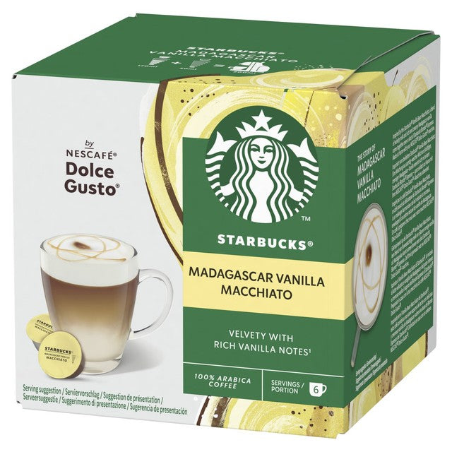 Starbucks Madagascar Vanilla Macchiato coffee capsules (British brand)