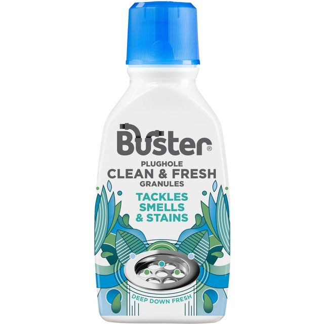 Buster plughole sanitiser foaming granules 300g - British product