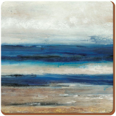Creative Tops Blue Abstract Premium Cork-Backed Coasters 10.5cm