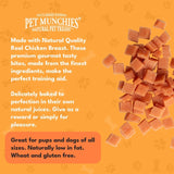Pet Munchies Chicken Dog Treats 50g, imported from the UK