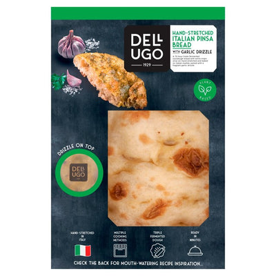 Dell'Ugo Pinsa with Garlic Oil Partially Baked Sourdough Bread 220g