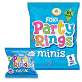 Fox's Party Rings Minis iced ring biscuits 6x20g - British product