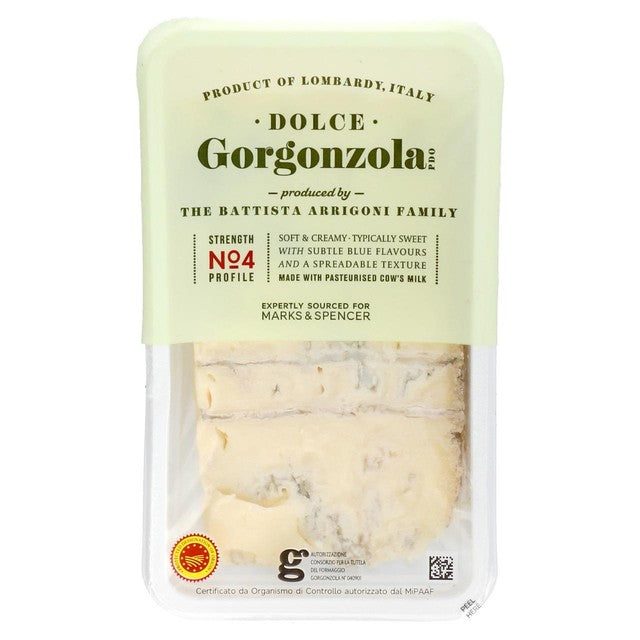 M&S Gorgonzola Dolce cheese 200g, imported from the UK