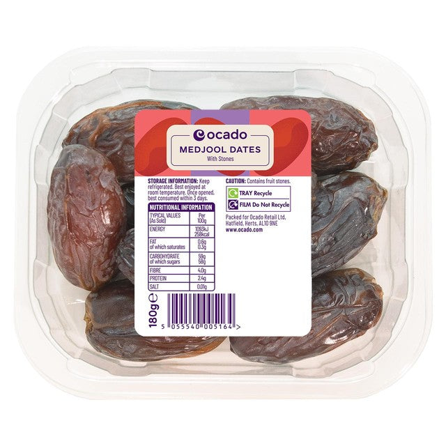 Ocado Medjool Dates 180g, imported from the UK