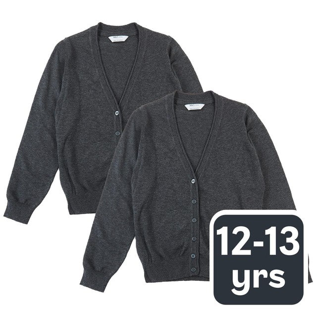 M&S girls pure cotton cardigan grey 12-13 years, imported from the UK