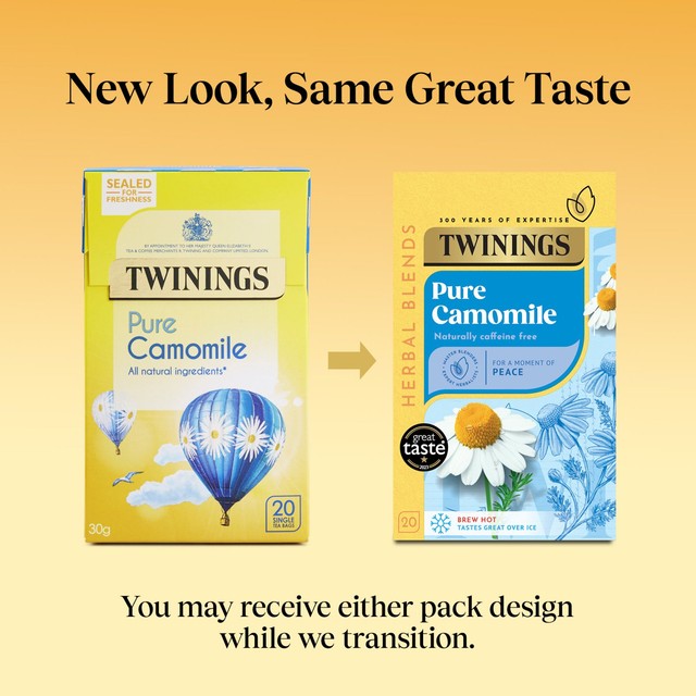 Twinings camomile tea herbal infusion (British brand)