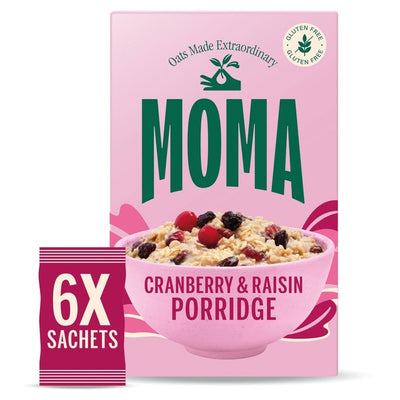 MOMA Gluten Free Cranberry & Raisin Porridge Sachets 6 x 40g