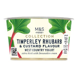 M&S Rhubarb & Custard yogurt 150g, imported from the UK