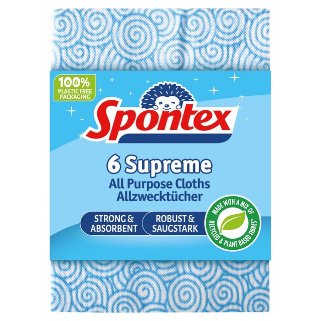 Spontex All Purpose Cloths 6-pack (British brand)