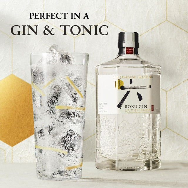 Roku Gin Japanese Craft 70cl, imported from the UK