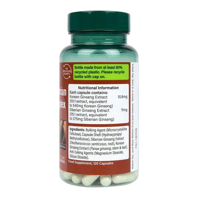 Holland & Barrett Korean Siberian Ginseng Capsules 120 capsules, UK version