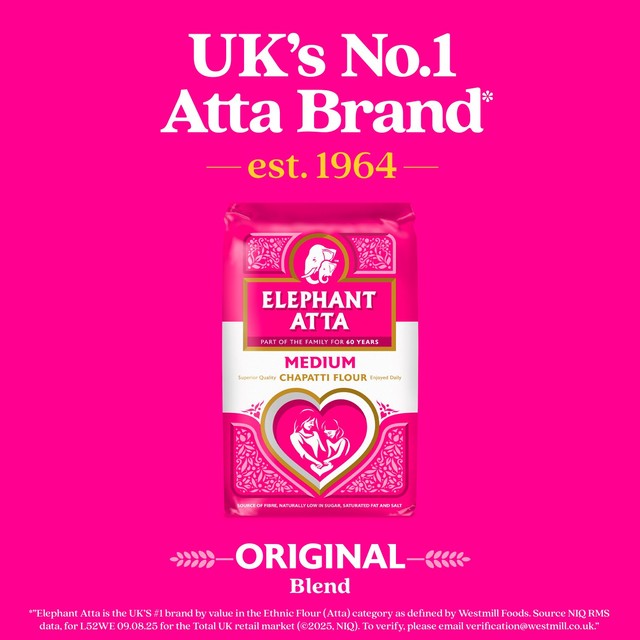 Elephant Atta Medium Chapatti Flour 10kg - British product