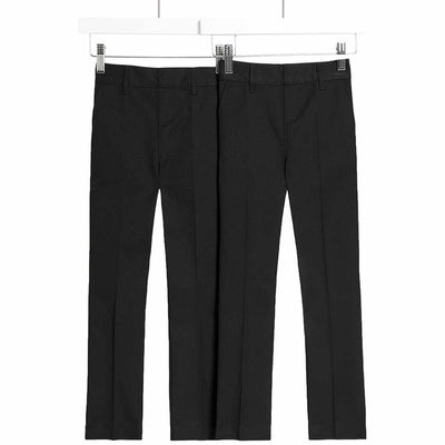 M&S Boys Slim Leg School Trousers Black 3-4 Years