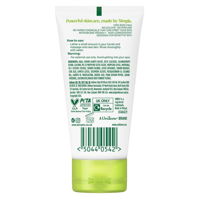 Simple Moisturising Facial Wash Travel Size